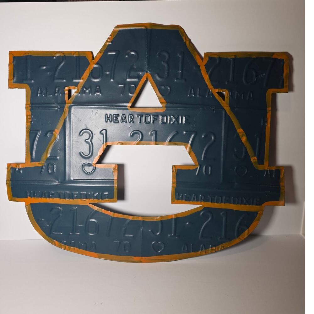 Auburn University AU War Eagle License Plate Sign Rustic Decor Metal Dorm decor